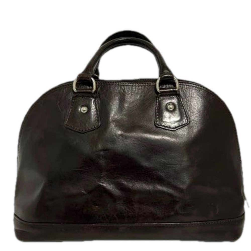 Vera Pelle Dark Brown/Espresso Italian Leather Satchel Bag